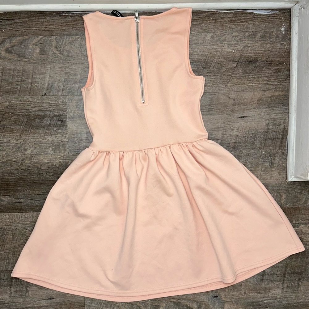 H&M DIVIDED Baby Pink Mini Skater Dress- Size 4 - Picture 7 of 7